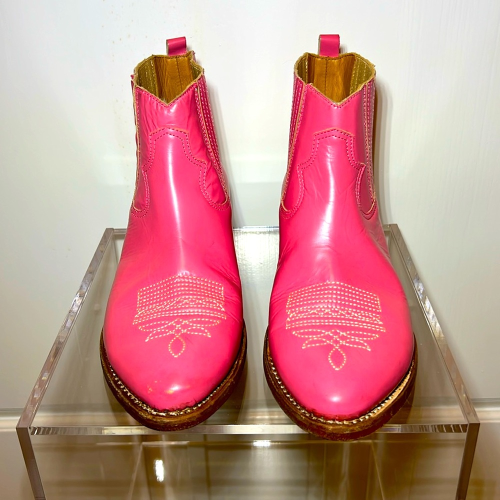 Golden Goose Crosby Pink Leather Booties-Size 39-Great Condition